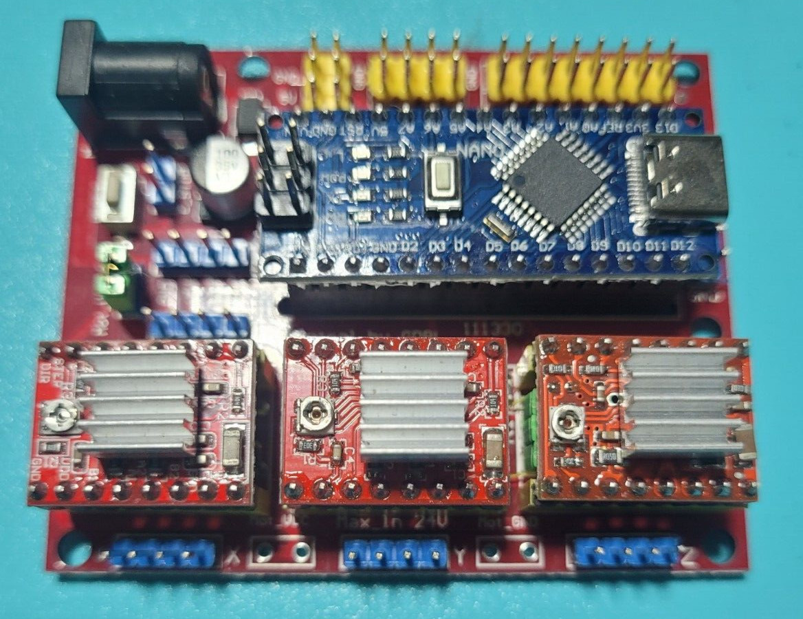 Arduino Nano CNC Shield 3-Axis 4988 Stepper Driver Board GRBL Machine Kit