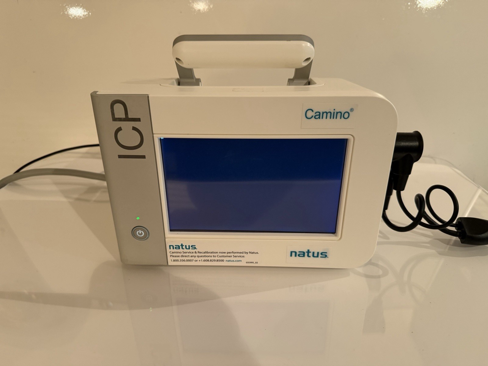 Natus Camino Integra CAM02 ICP Monitor, CAMCABL, And MONPWR ac Power Adapter