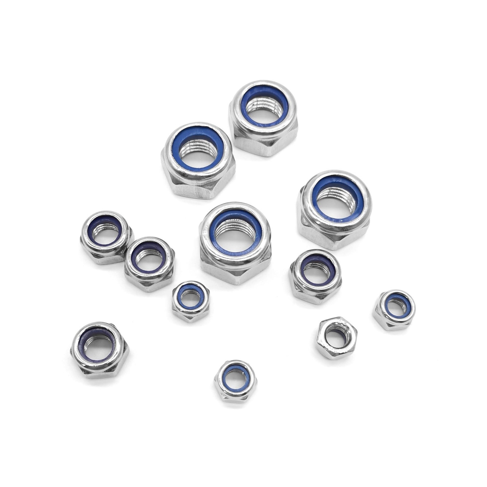 Quacc 20pcs M6 Nyloc Steel Nuts, Nylon Locknuts for Fastener, Nylon Inserted …