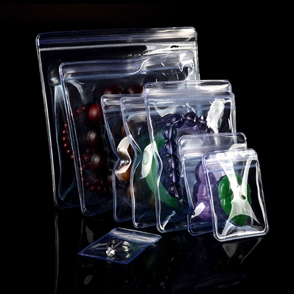 Clear PVC Plastic Coin Bag for Zip Jewelry Storage Bag Lock Anti-oxidation Pouch