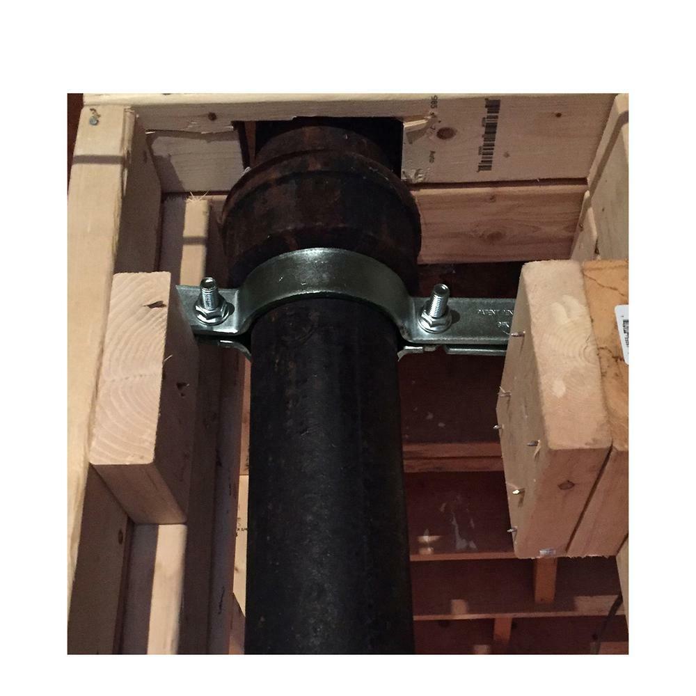 Highcraft 2″in-14″IN PVC Tubing Copper Riser Clamp Pipe Support Galvanized Steel