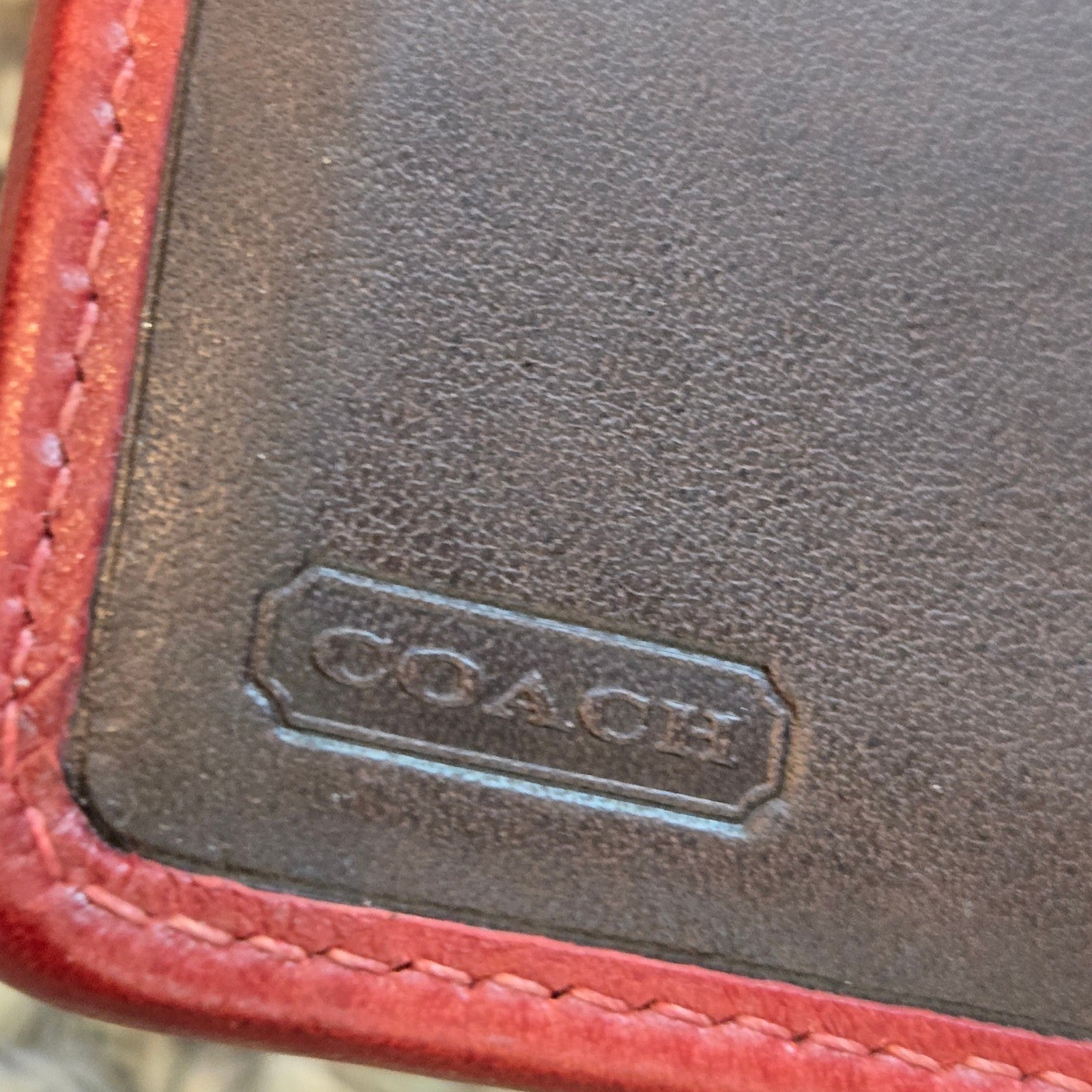 Coach Notebook Planner Organizer Notepad 6 x 8.5″ Red Leather Address Portfolio