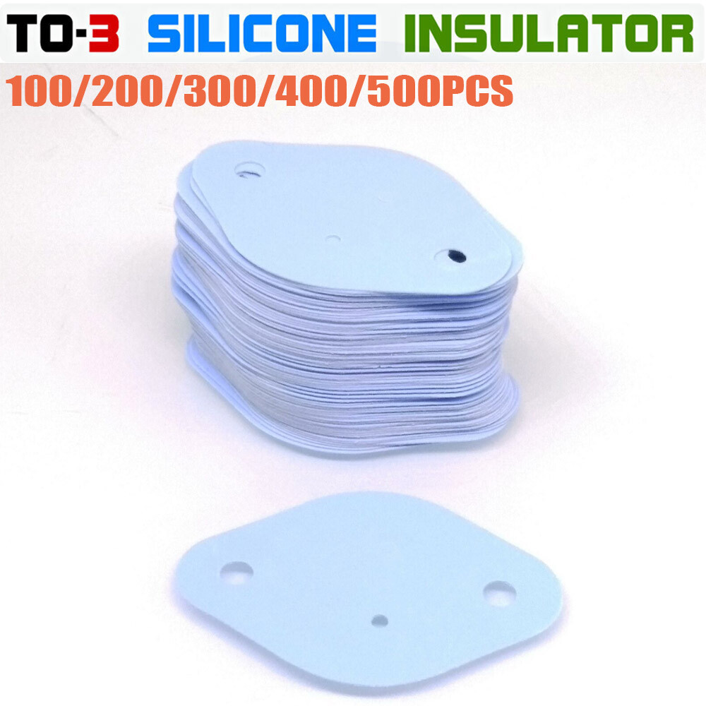 TO-3 Transistor Thermal Insulator Pad 0.3mm Silicone 100/200/300/400/500 Pcs NEW