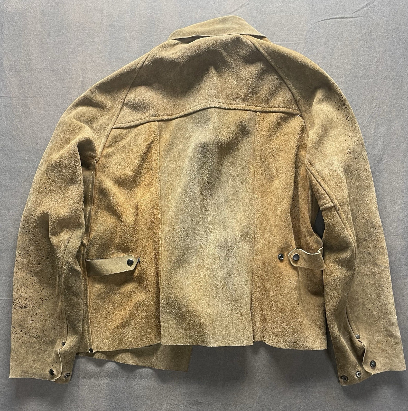 Vintage Weldmark Cowhide Leather Welding Jacket Brown Size L Back Buckle