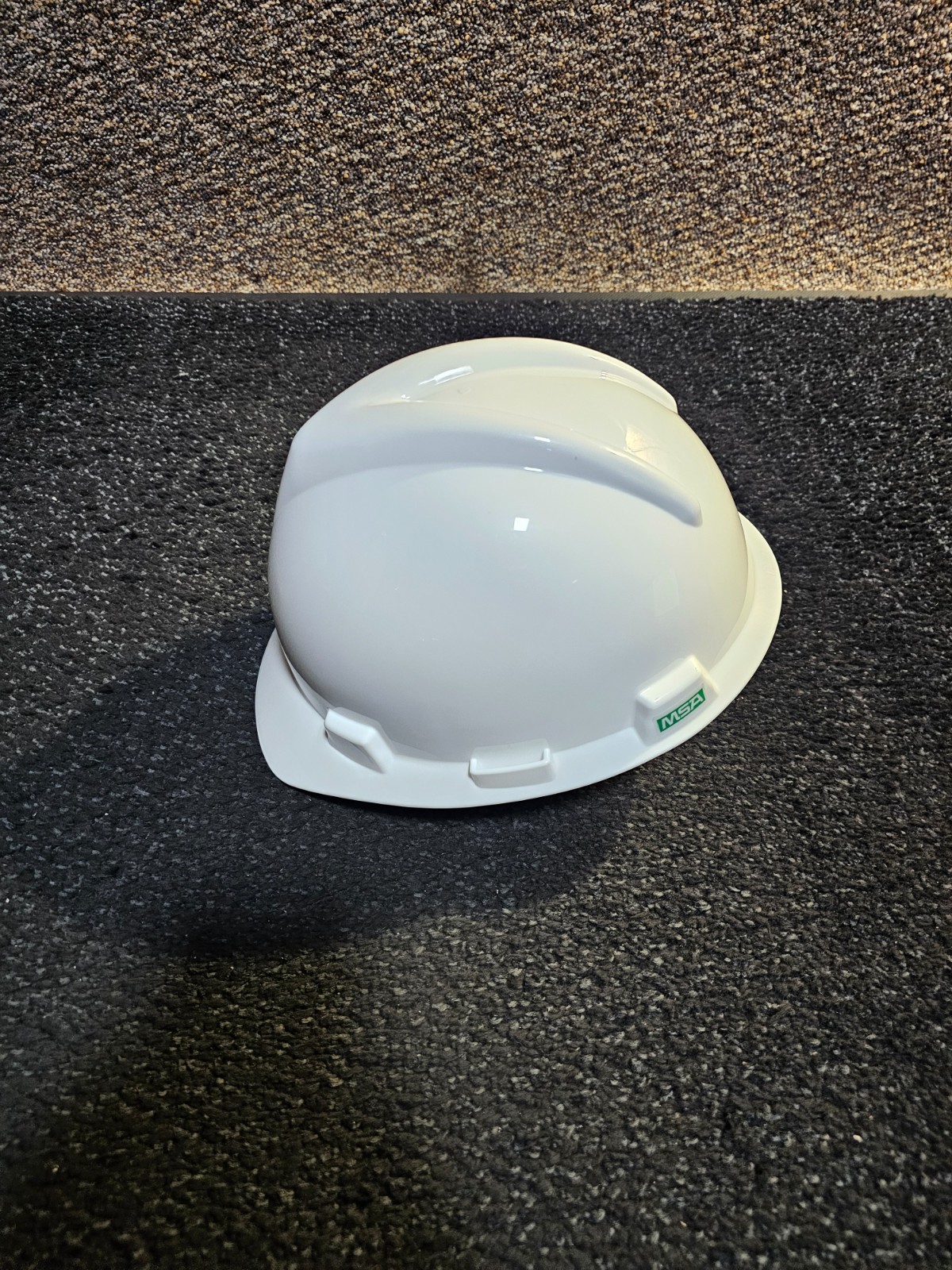 MSA Super-V Cap Style Hard Hat -Size Large with Fas-Trac III Suspension, White