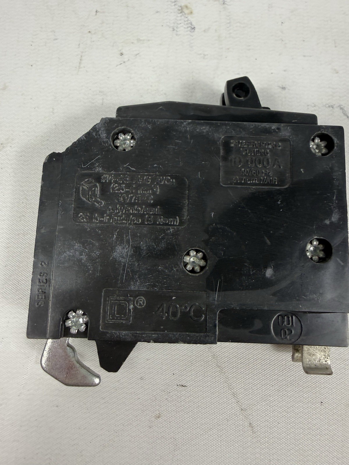 Square D QOT1515, TWIN, Tandem, 1 Pole, Dual 15 Amp Circuit Breaker, QO 15A