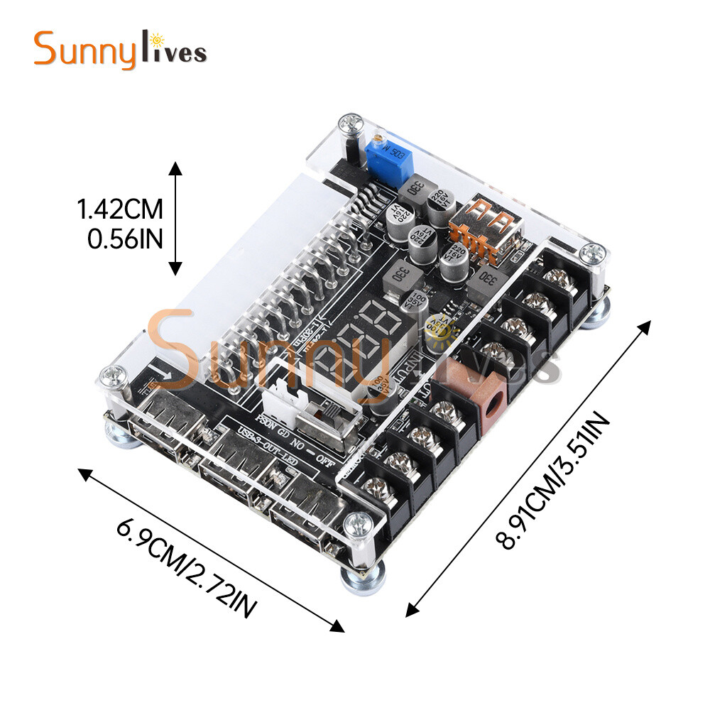 20Pin 24Pin ATX Power Supply Breakout Board Adjustable Voltage Module + Case DIY
