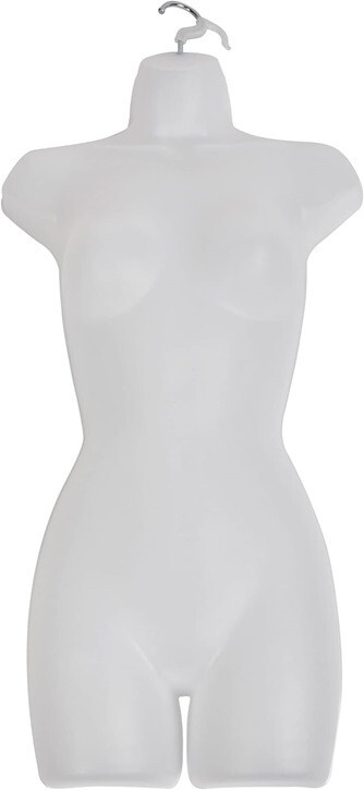 2 Clothing Display Torso Forms Fits S – L Hanging Male Female Mannequin Frosted