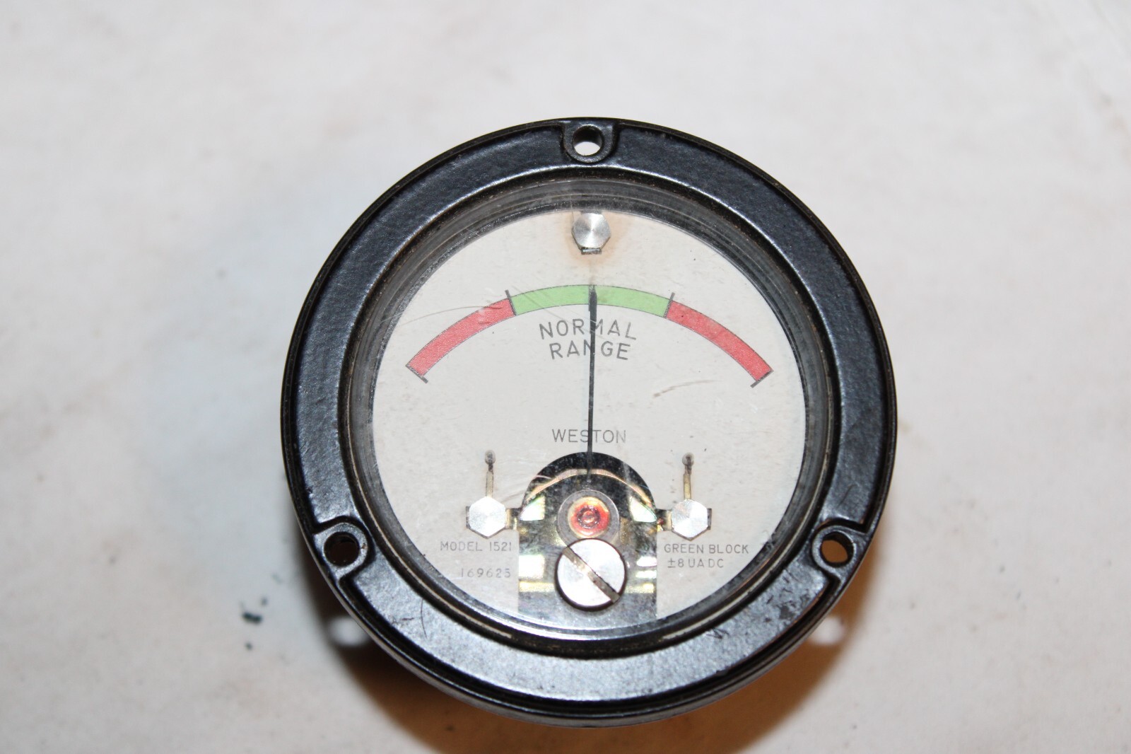 Vintage Weston DC Microamp Null Panel Meter Model No. 1521