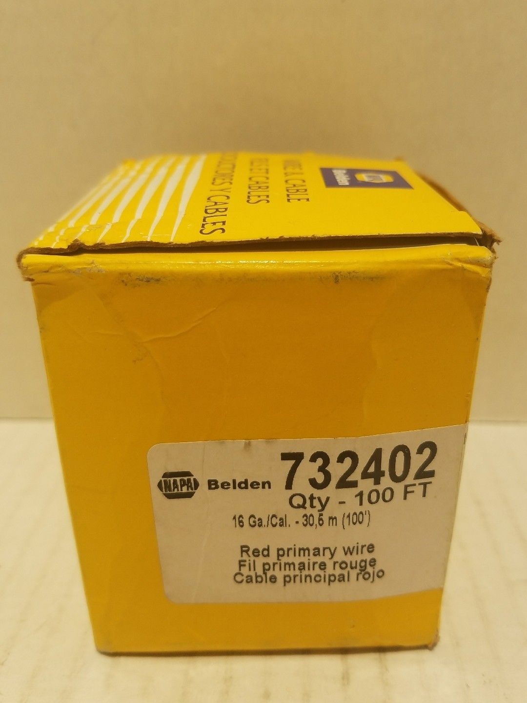 100 ft. NAPA Belden 732402 16 Ga/Cal 30.5m Red Primary Wire