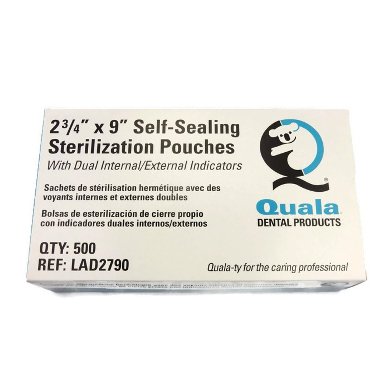 Quala LAD2790 Self-Sealing Sterilization Pouches 2.75″ X 9″ 500/Bx