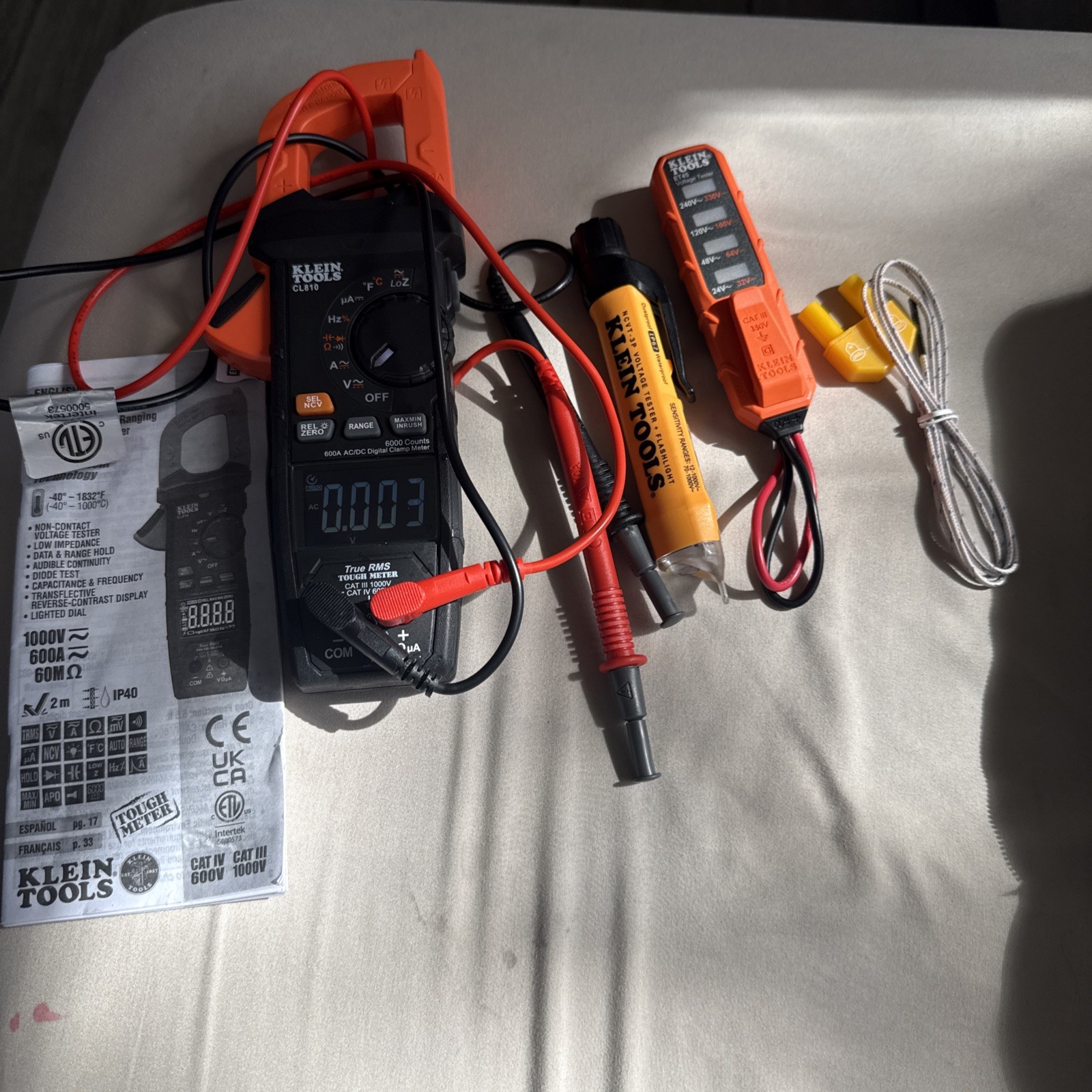 Klein Tools CL810 Digital Clamp Meter, Auto Ranging TRMS, AC/DC Volt/Current