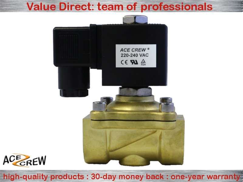 3/4 inch 220V-240V AC Brass Electric Solenoid Valve NPT Gas Water Air N/C