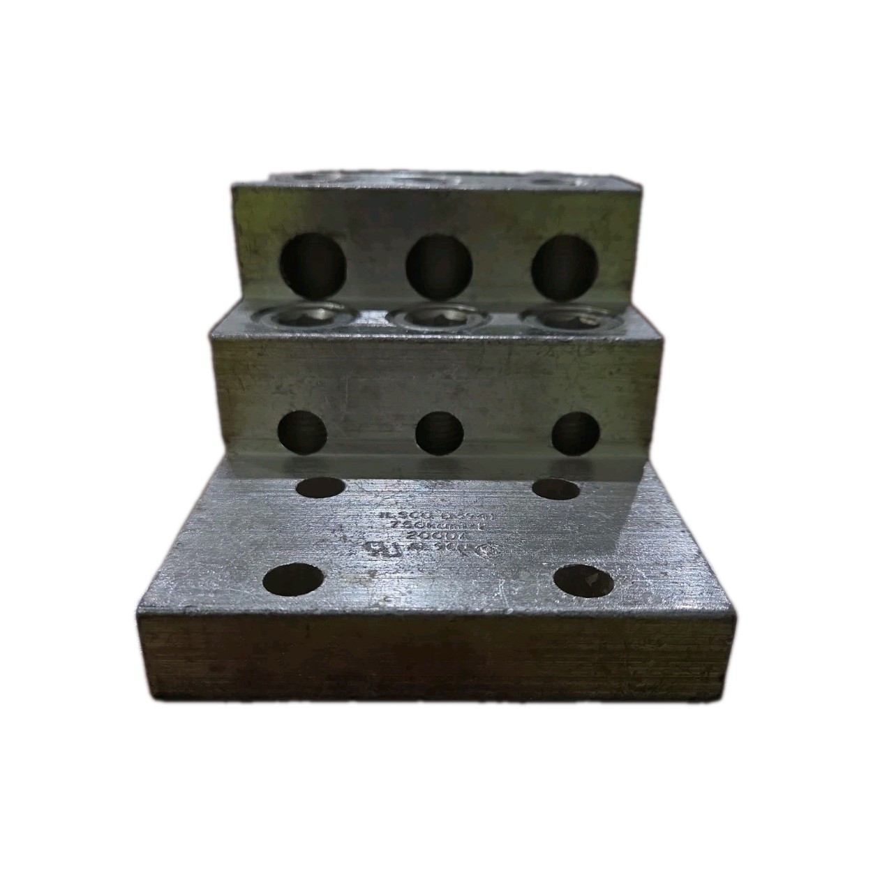 🚨ILSCO D3941 750 KCMIL-2 AWG 2000A 3-Pole Aluminum Mechanical Lug Block🚨