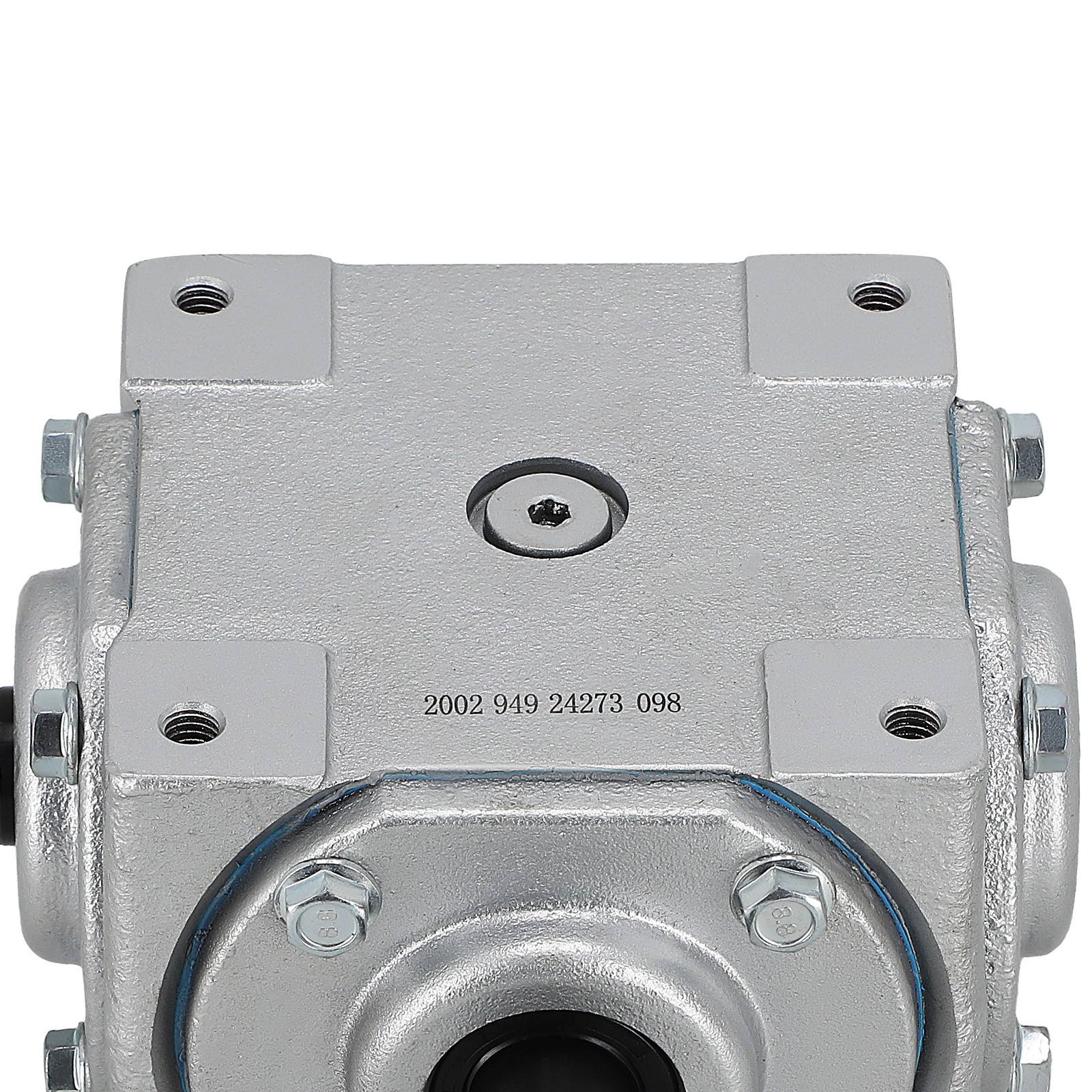 40 HP Right Angle Bevel Gearbox with 2 Keyed Shafts CW/CW 1 to 1 Ratio