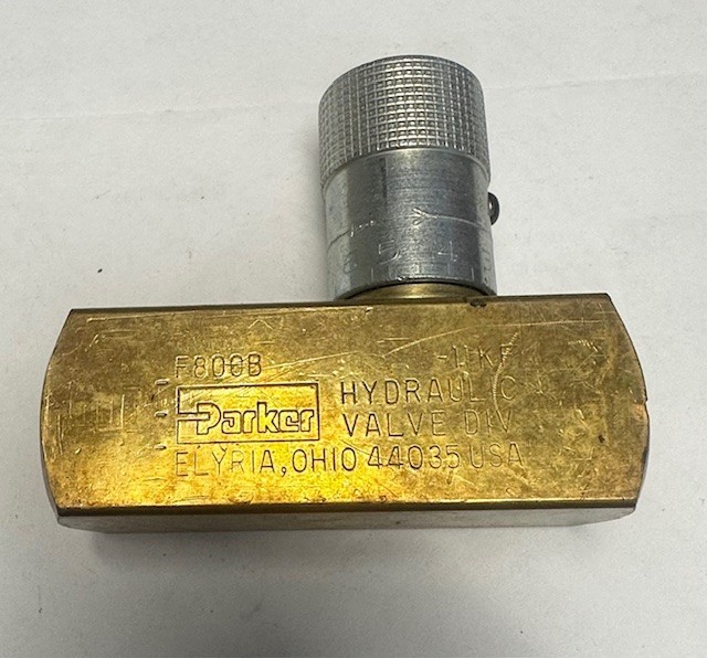 PARKER F800B Hydraulic Flow Control Valve 2000PSI 138 Bar Max 15GMP 1/2″ NPT