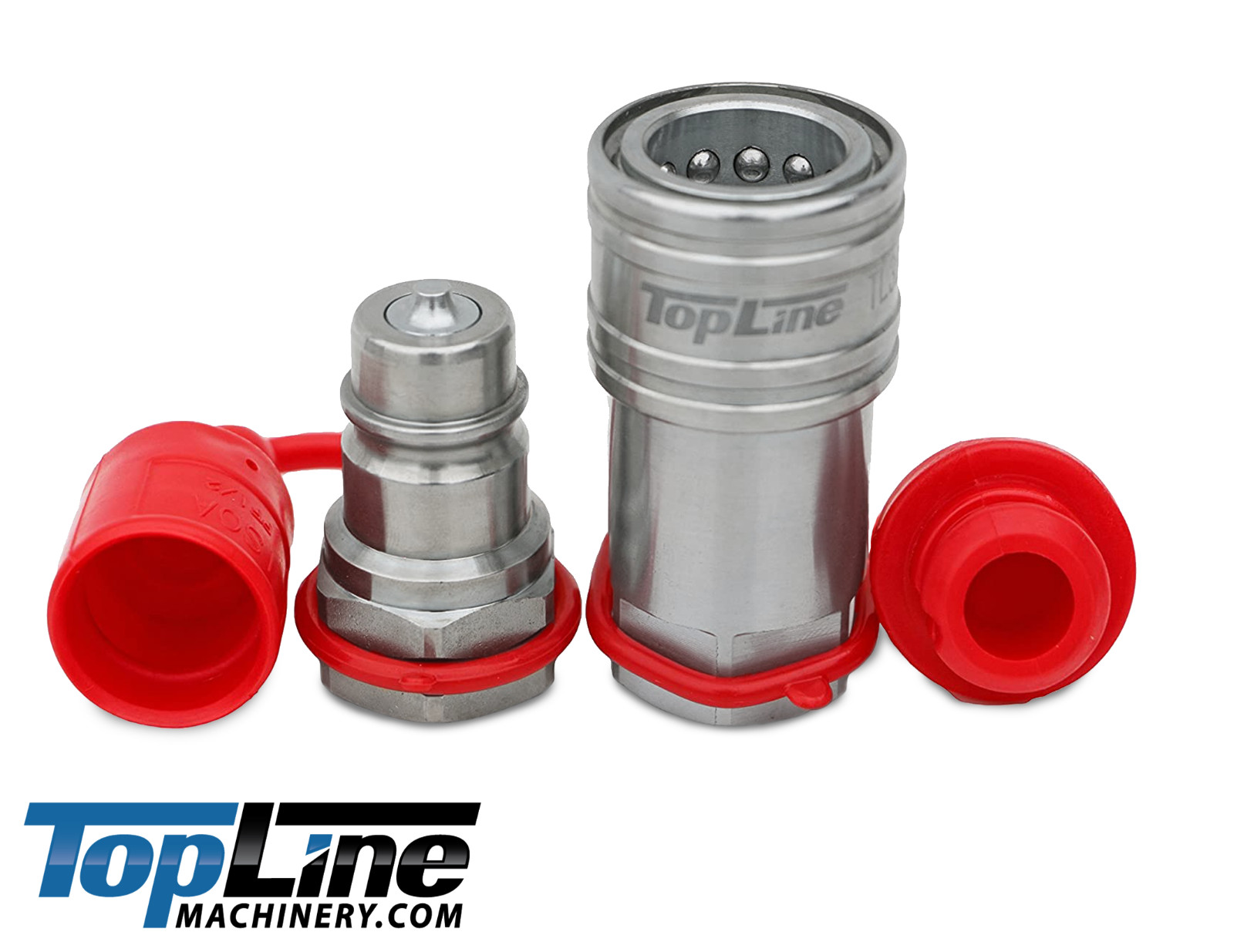 3/4″ NPT Thread 3/4 Ag Hydraulic Quick Connect Coupler Poppet Valve Set TL49