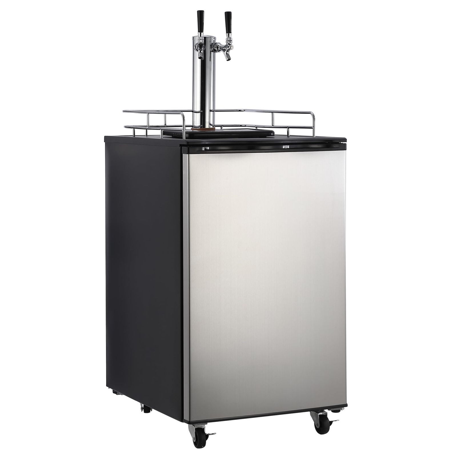 6.1 CFBeer Kegerator Dual Tap Draft Beer Dispenser 32°F- 50°F Temperature Contro