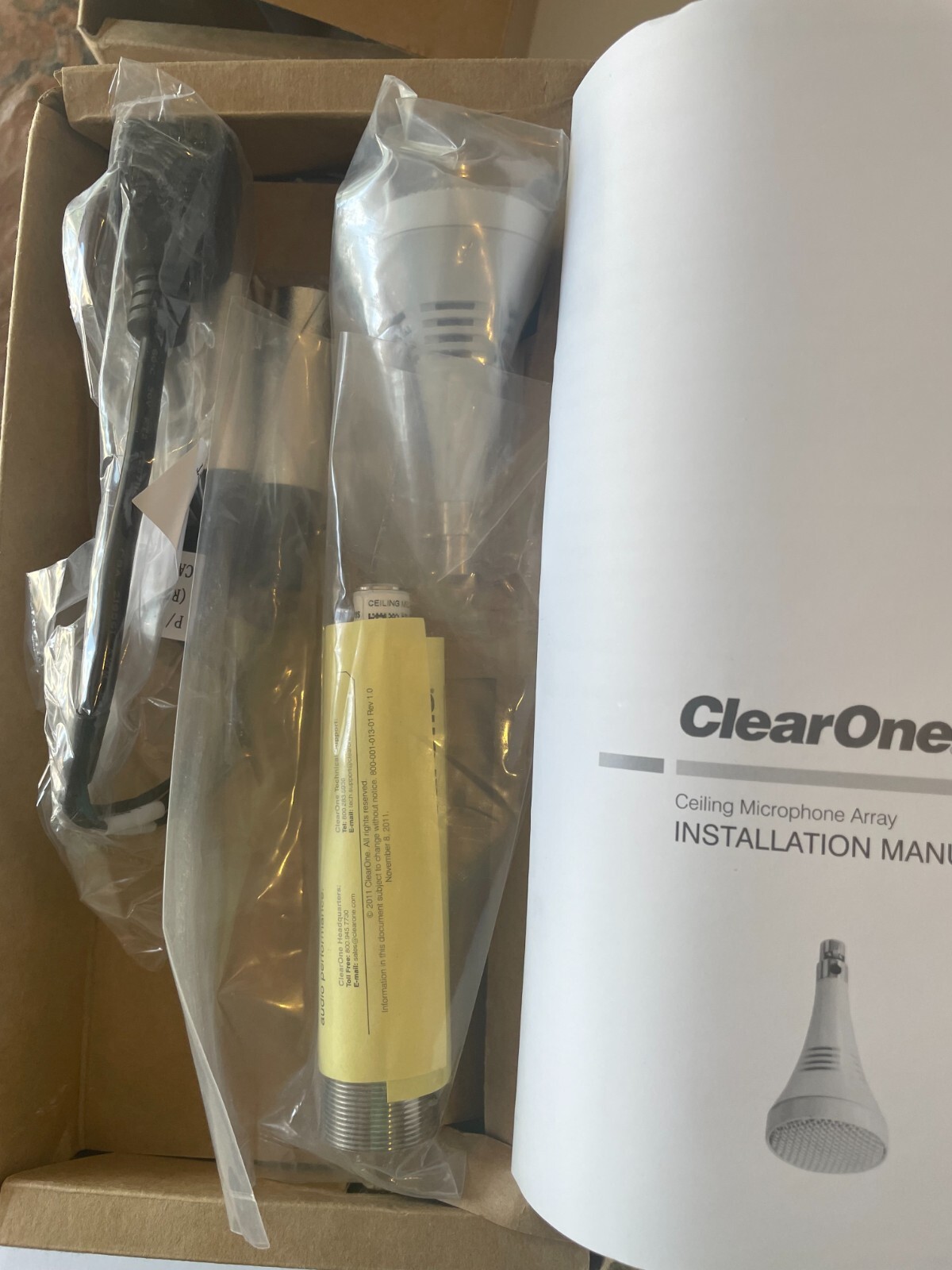 **New** Clearone 910-001-014-W White Ceiling Microphone Array Kit