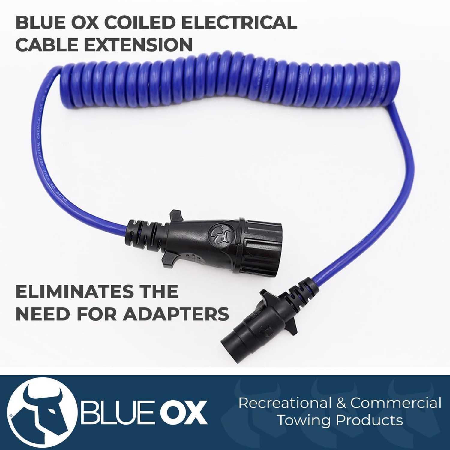Blue Ox BX88254 7-Wire to 4-Wire Coiled Electrical Cable