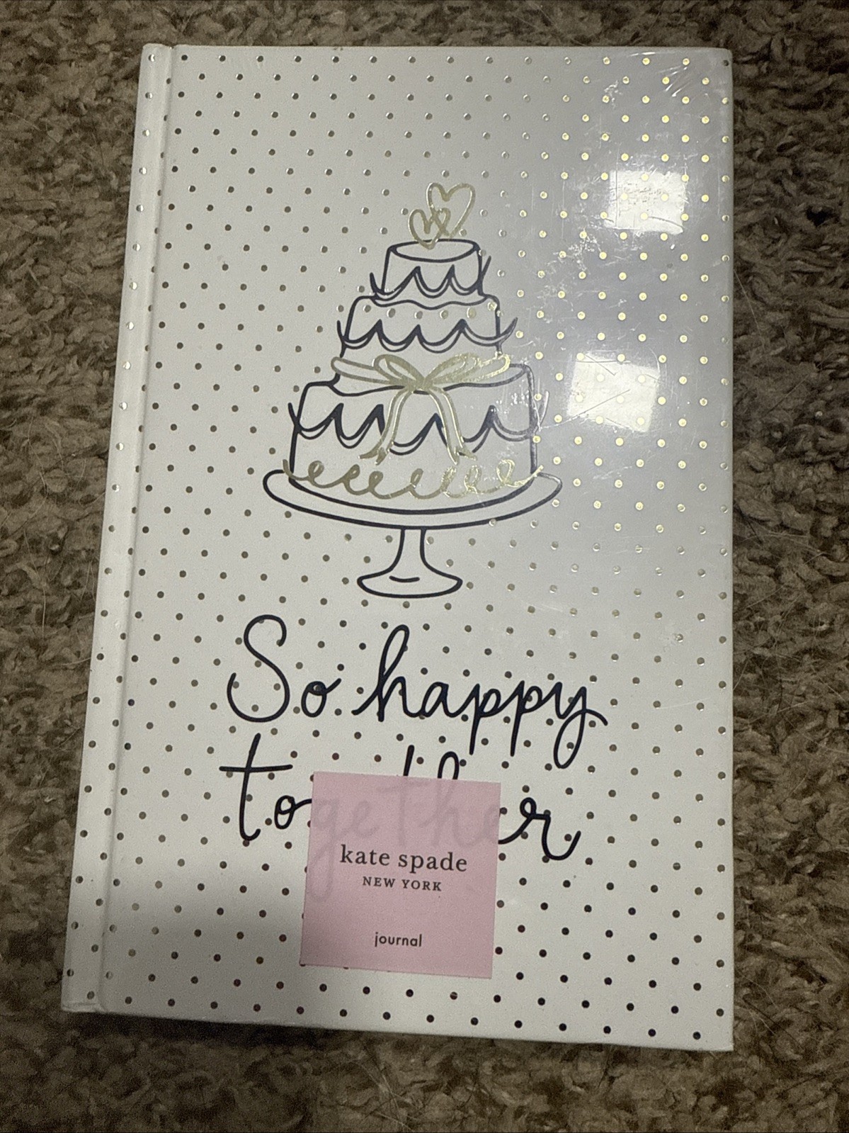 Kate Spade Bride Journal Gold Dot Medium Notebook Wedding 200 Bound Lined Pages