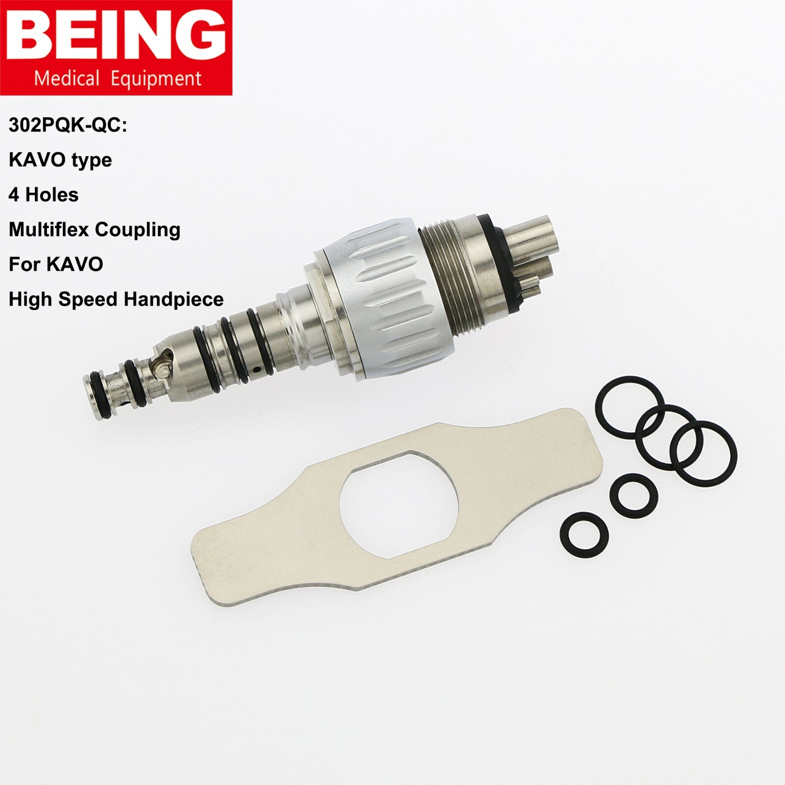 US BEING Dental Fiber Optic High Speed Handpiece For Kavo NSK Coupler 4/6 Holes