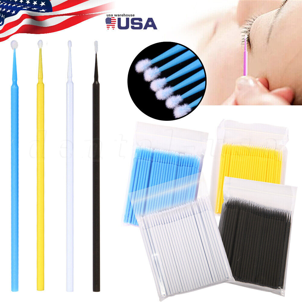 NEW Dental Microbrush Disposable Applicators Tips Micro Brush Cleaning 4Sizes
