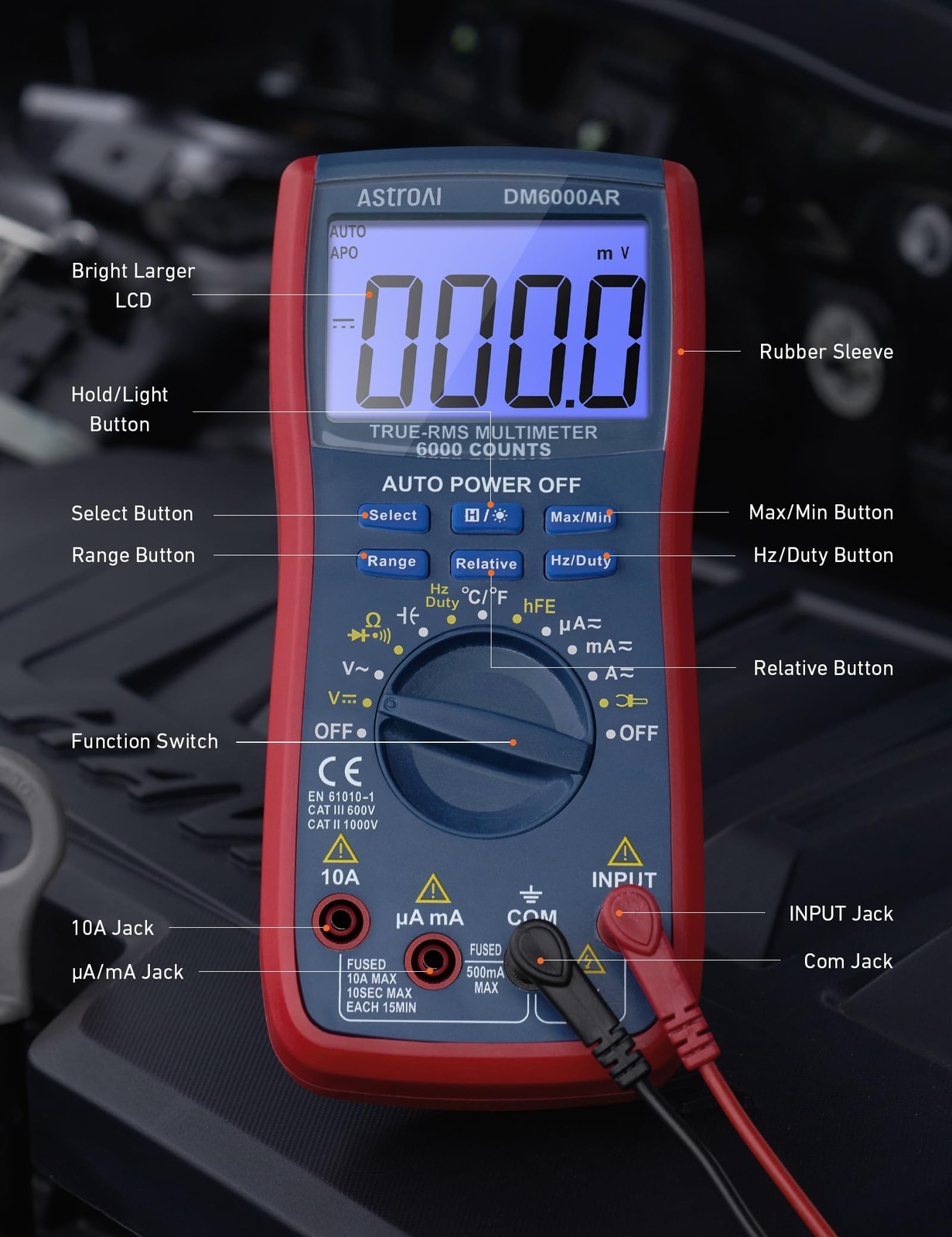 AstroAI Digital Multimeter – Compact Analyzer for AC/DC Voltage & Current