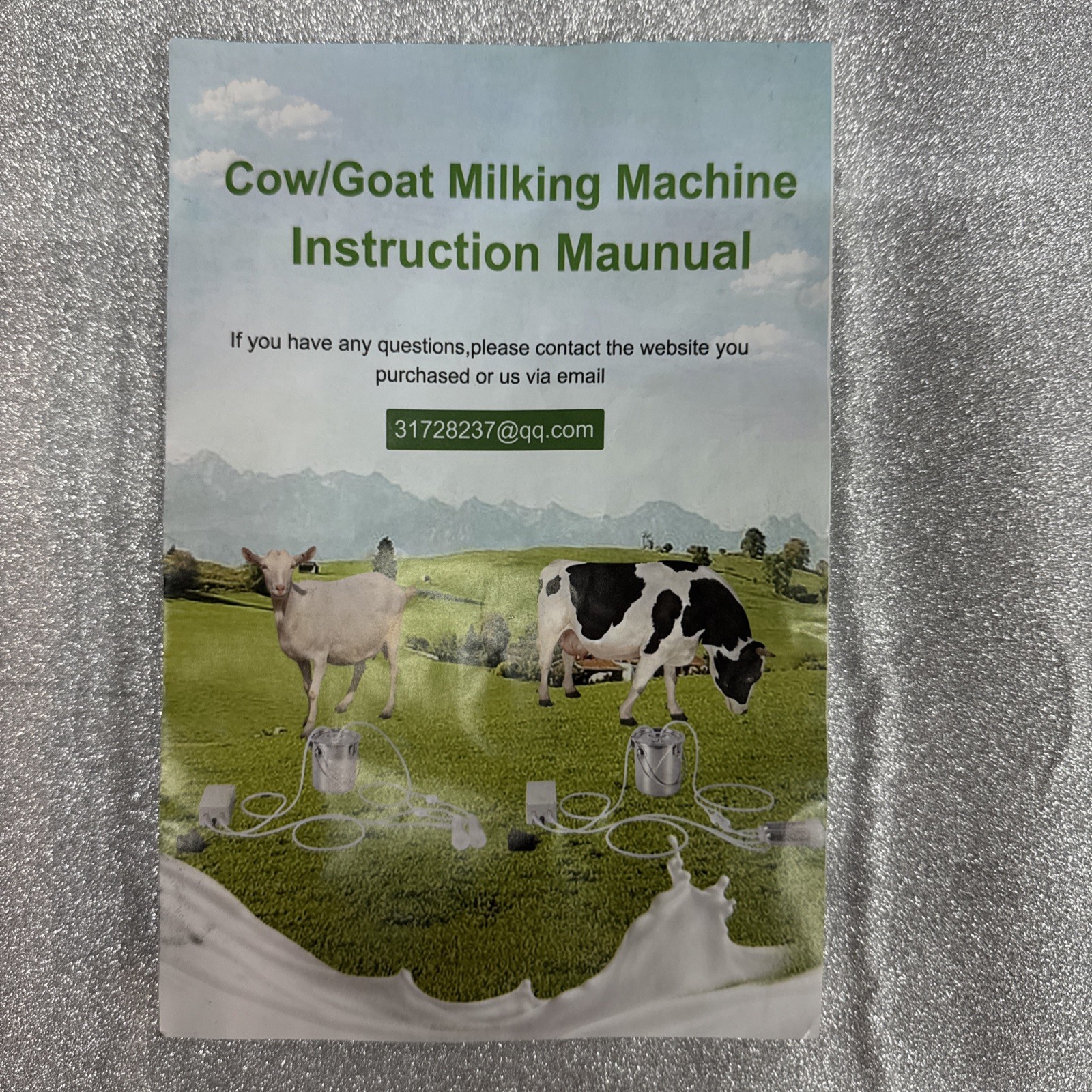 Electric Cow Goat Milking Machine 3L Stainless Steel S13 Used Missing Pieces