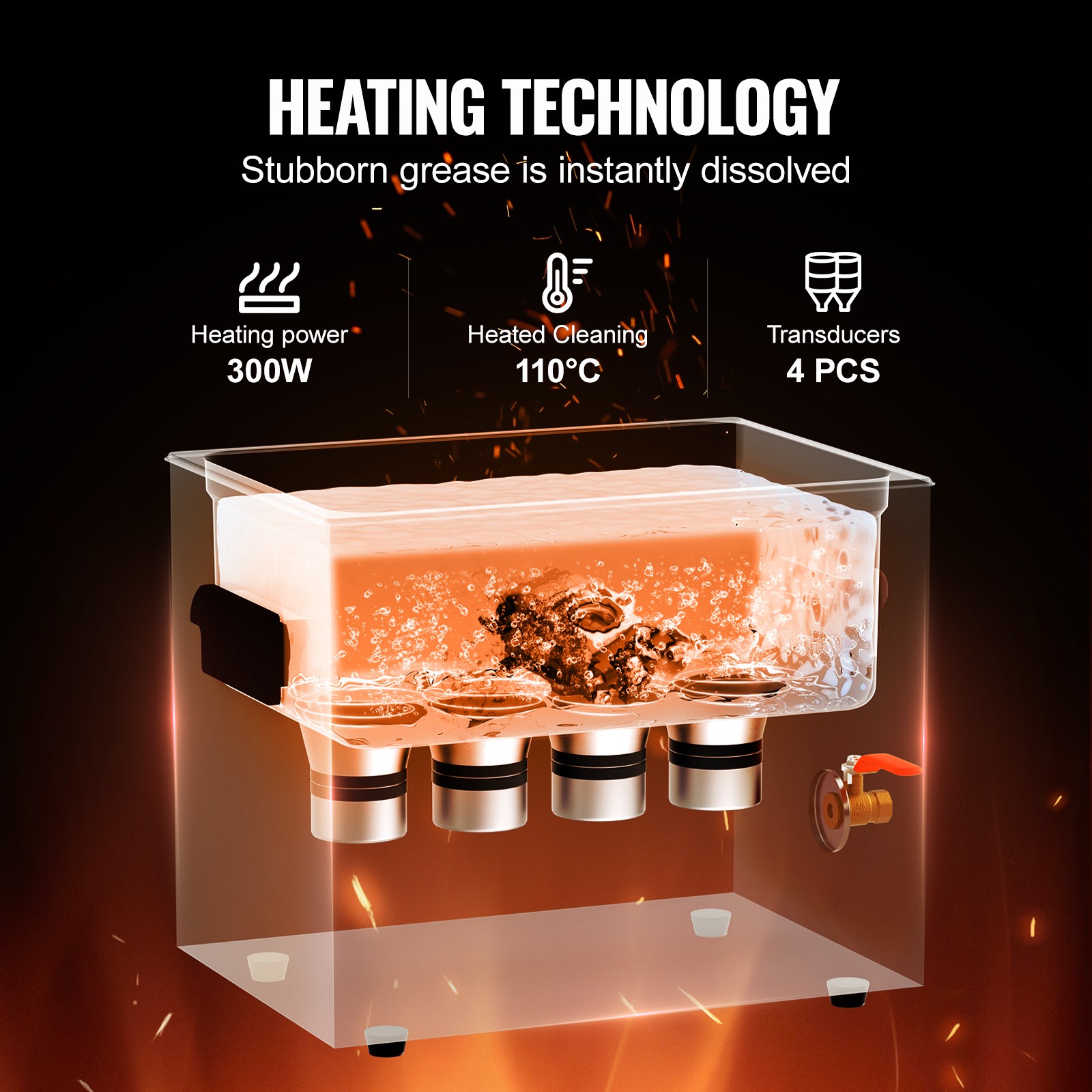10L Ultrasonic Cleaner with Heater Timer & Basket Digital Sonic Machine