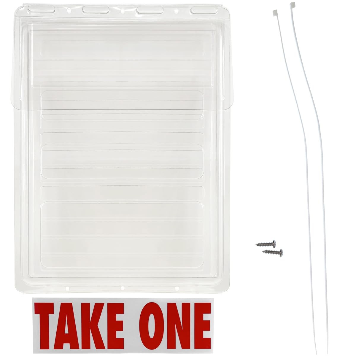 Outdoor Real Estate Brochure Holder Clear Plastic Take One Flyer Box
