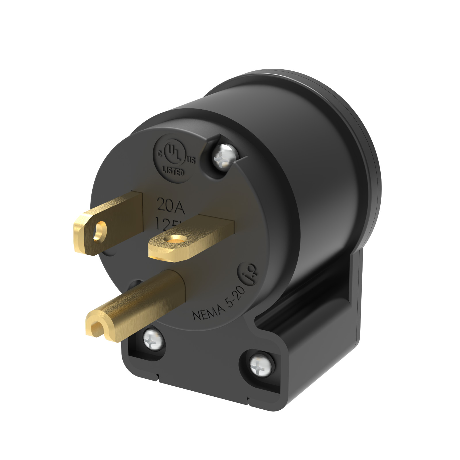 20 AMP MALE 90 Degree Extension Cord Replacement Ends Power Angled Plug Repair