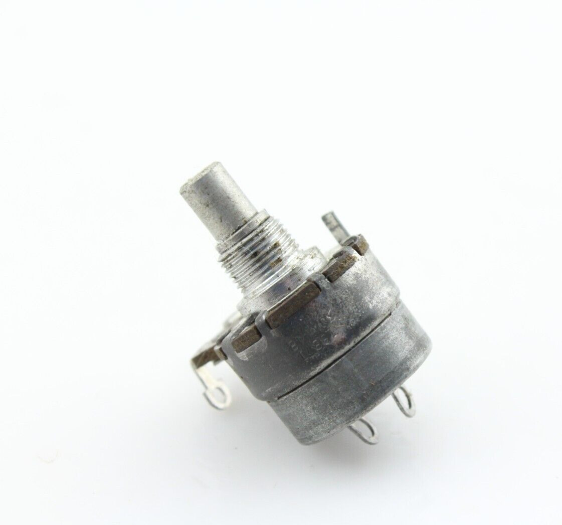 Vintage 1955 Stackpole 1M Ohm Audio Taper Potentiometer Switched RF Shield Cup
