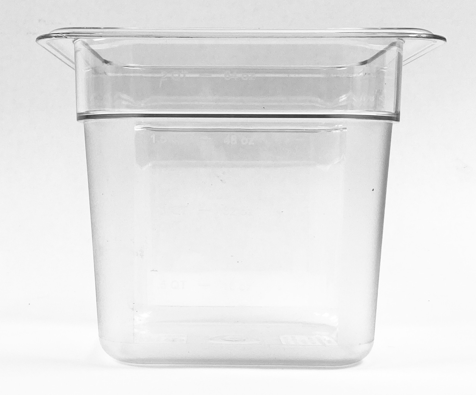Cambro 66CW 1/6 Size 6″ Deep Food Pan Clear Polycarbonate Camwear Set of 5