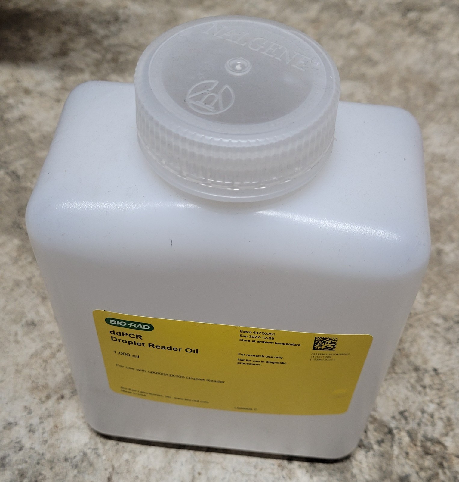 Bio-Rad ddPCR Droplet Reader Oil QX600/QX200 Exp. 12/2027 1000ml