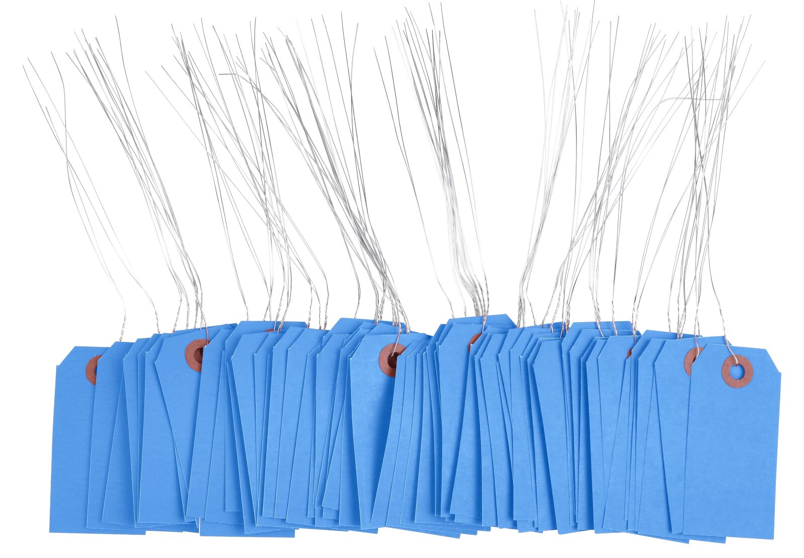 100 Dark Blue Tags with Wire 3 1/4″ x 1 5/8″ Size 2 Inventory Shipping Hang Tag