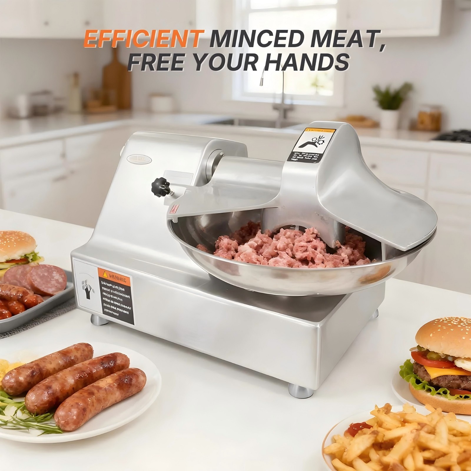 Hakka 5.5L Commercial Buffalo Chopper Bowl Cutter Mixer Food Processor Machine