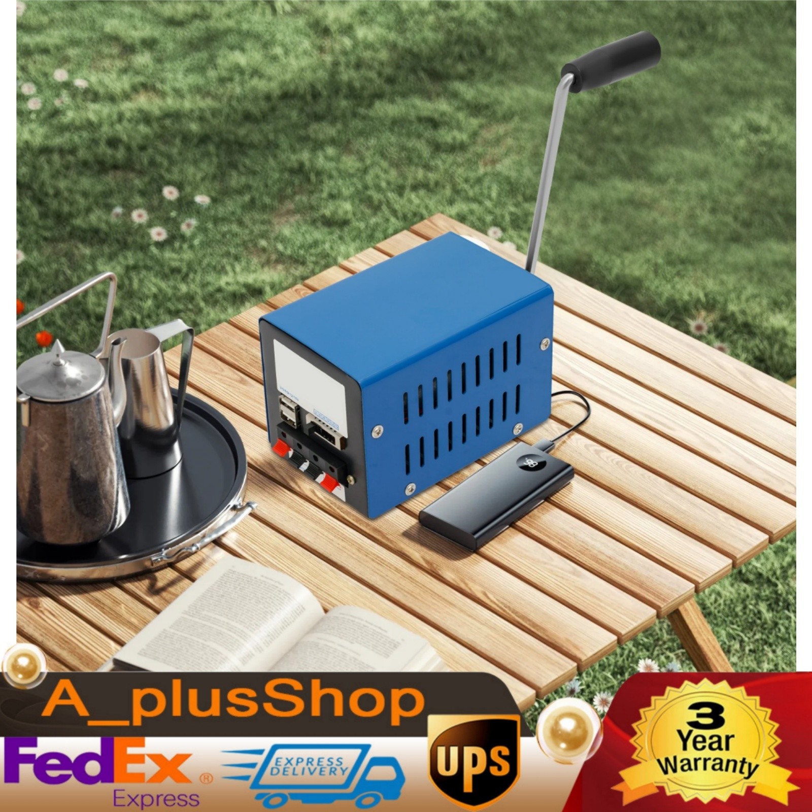 Emergency Hand Crank USB Charger Manual Power Generator for Camping Hiking
