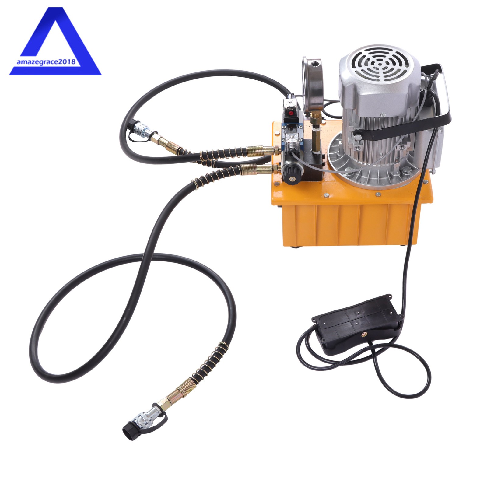Electric Hydraulic Pump Double Acting Oil Pump 10000 PSI 750W 8L Solenoid Valve