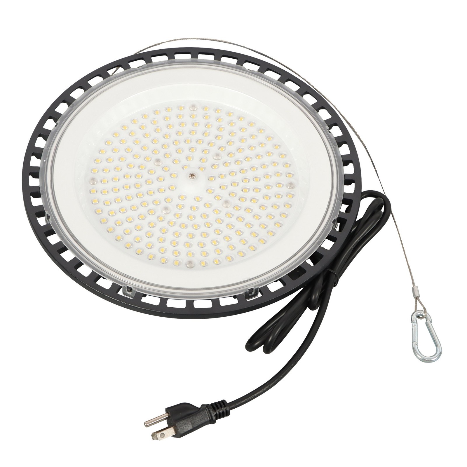 2 Pcs 150W 5000K With Safety Cord UFO LED High Bay Light Commercial Factory