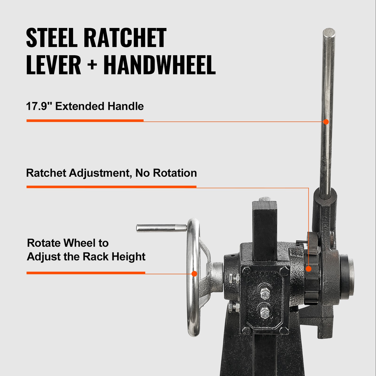 VEVOR Ratchet Type Arbor Press 3 Ton Manual Leverage Arbor Press with Handwheel