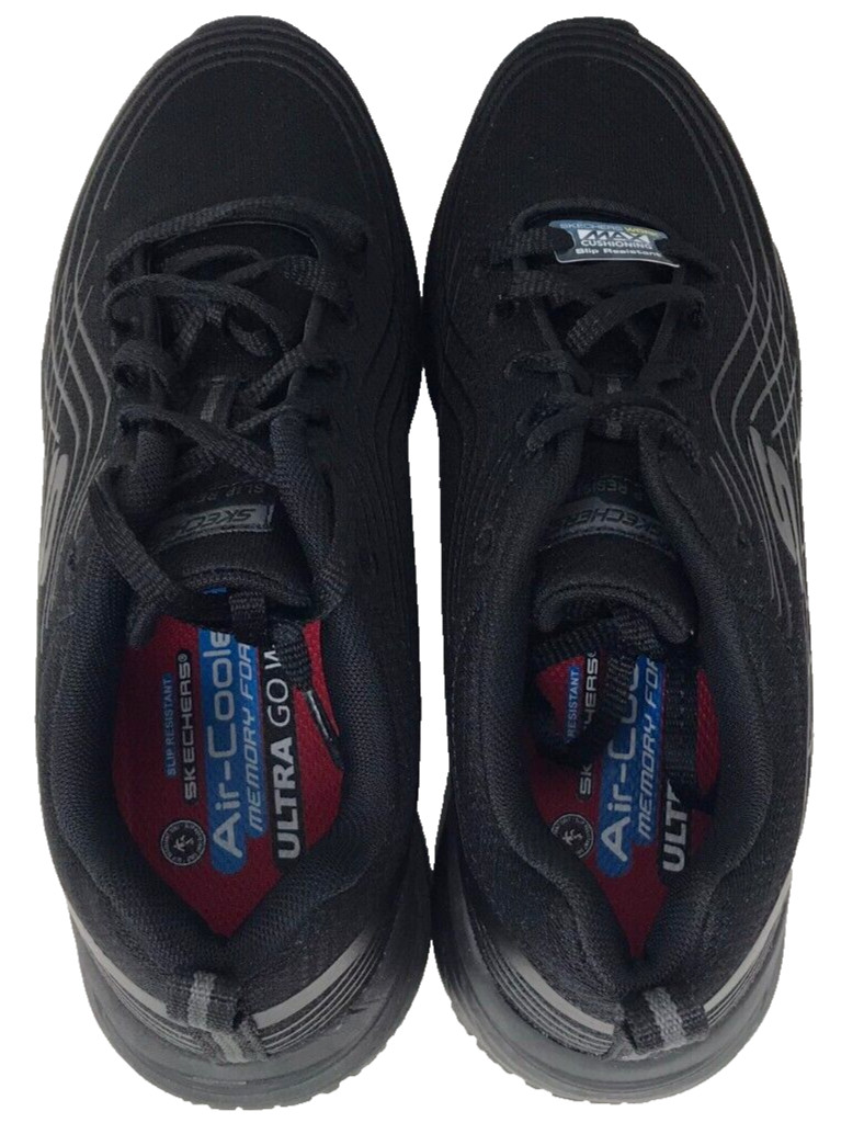 Skechers Women’s Work Max Cushioning Elite SR Lace Up Shoes Black Size:9.5 107U