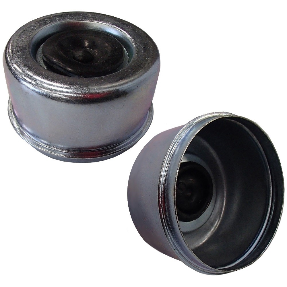 2 Trailer Axle Hub EZ Lube 2.72″ Dust Cover Grease Cap & Rubber Plug for Dexter