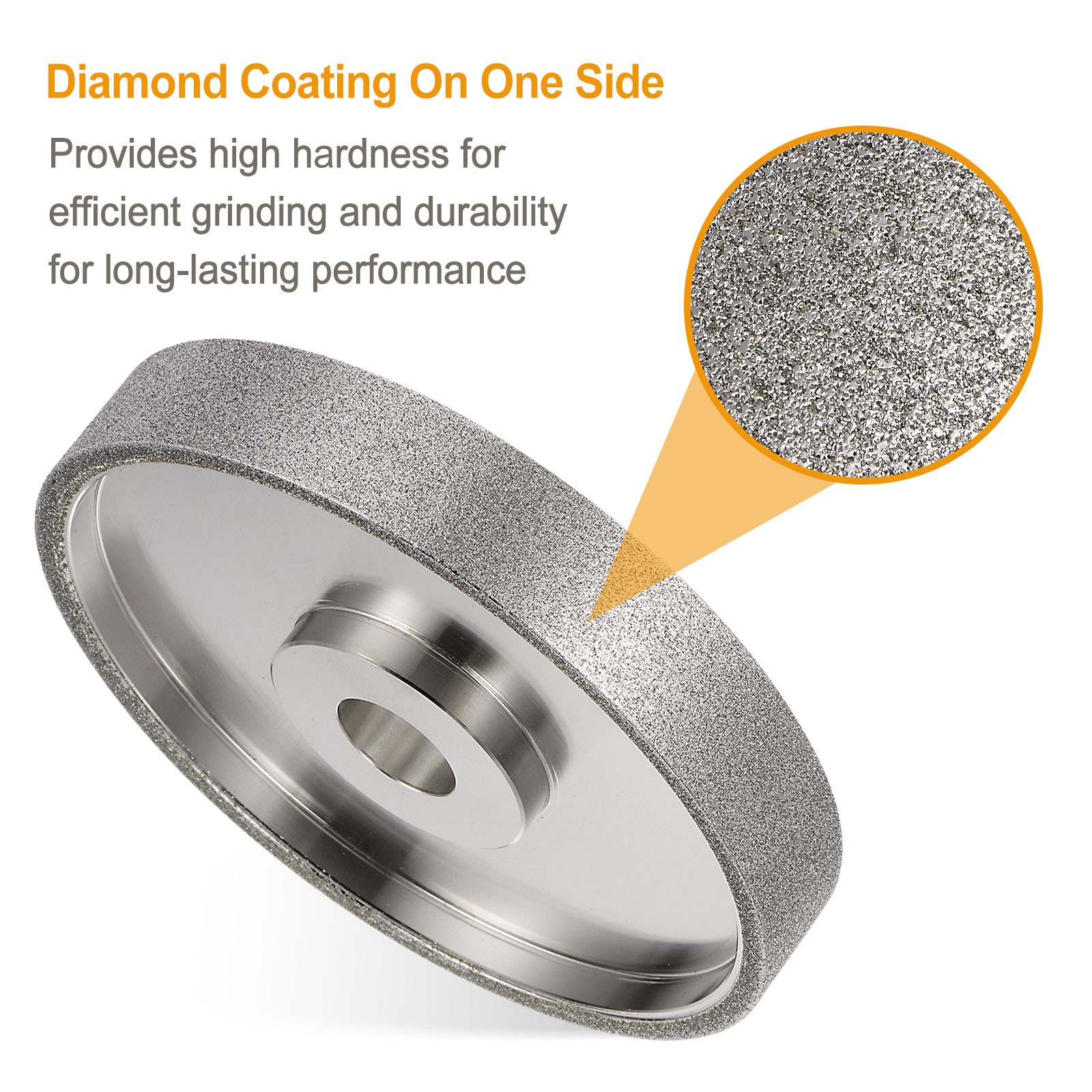 Diamond Lapidary Wheel 6 Inch x 1 Inch Arbor Hole 80 Grit Grinding Wheels
