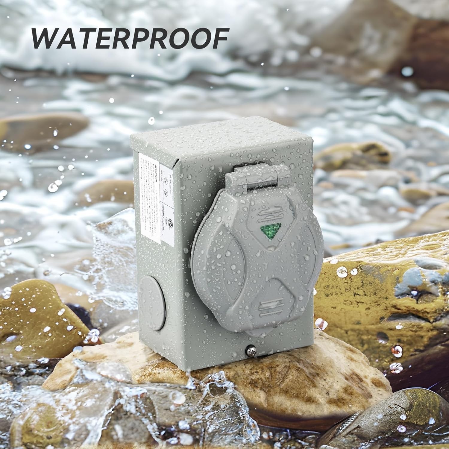Certified 30A Generator Inlet Box with Safety Indicator & Anti-Rust Finish