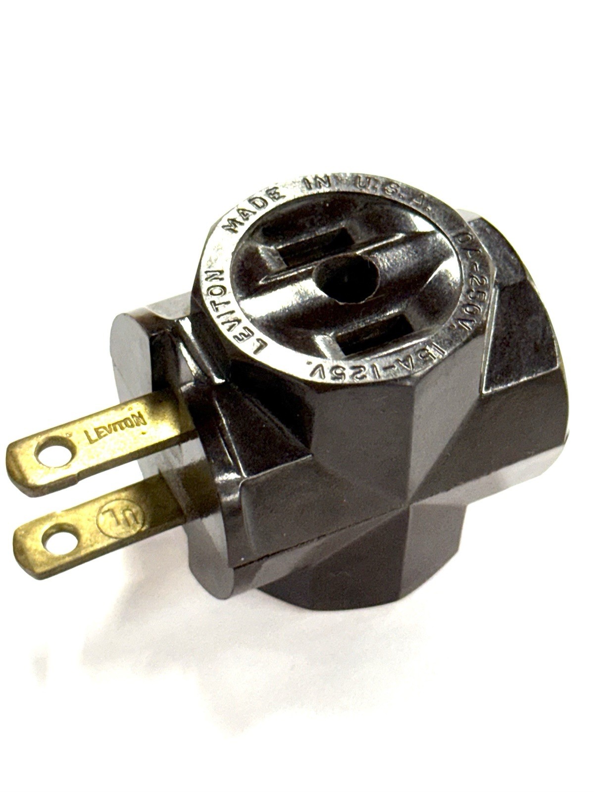 Vintage Bakalite Eagle GE Leviton Outlet Wall Hugger Tap Plugs Adapter USA
