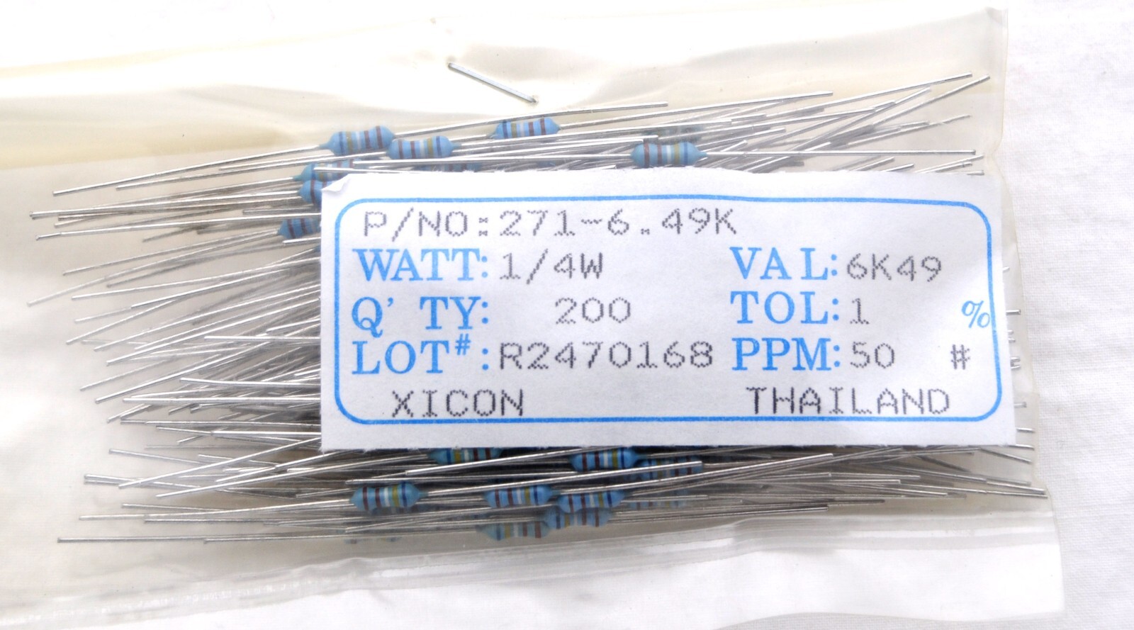 30 Pcs 1/4w Watt 1% Tolerance Metal Film Resistor Selections Val 220 620 to 12k