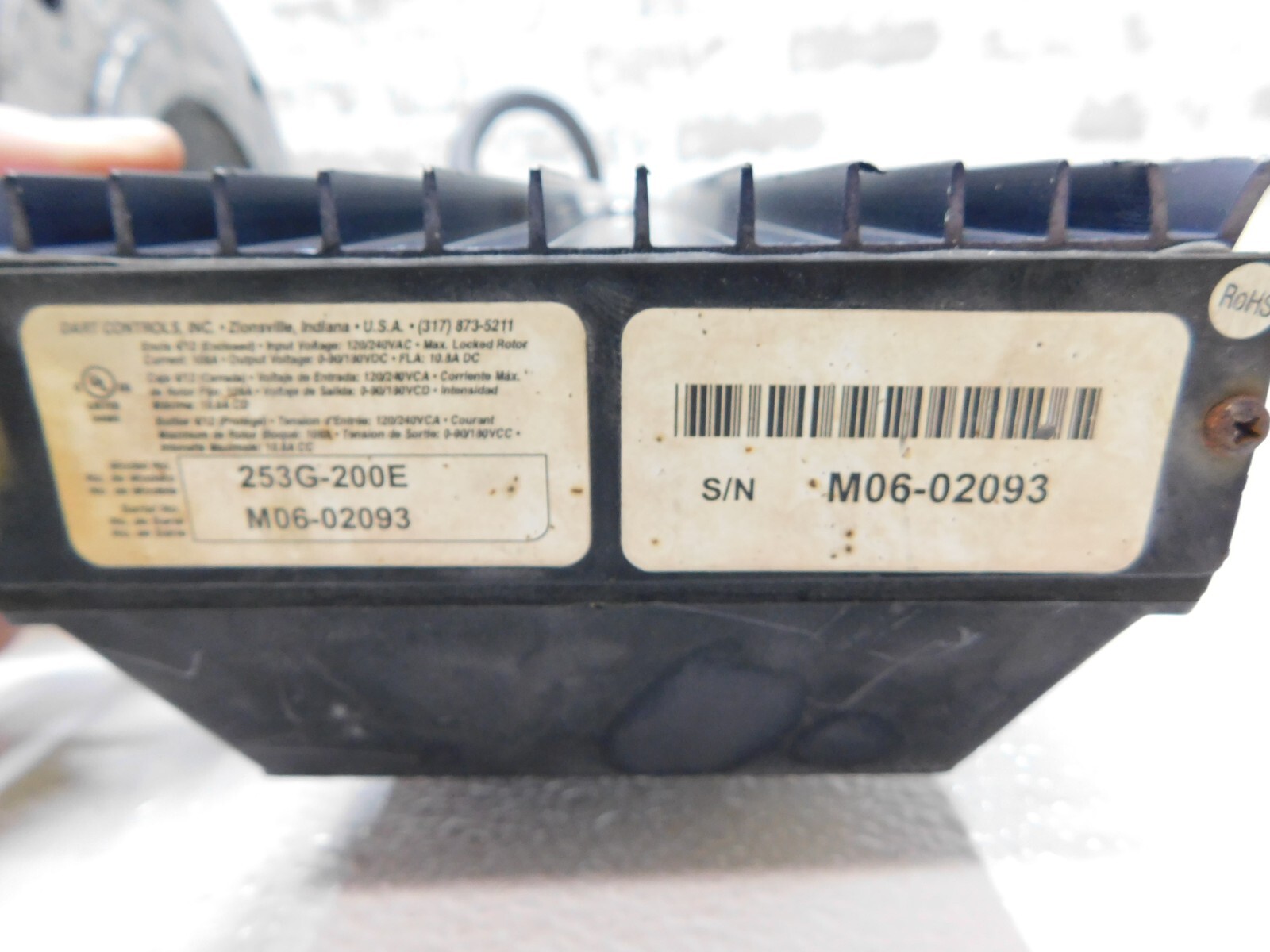 Dayton DC Permanent Magnet Motor W/ Speed Control, 2 HP, 1750 RPM, 4Z380A