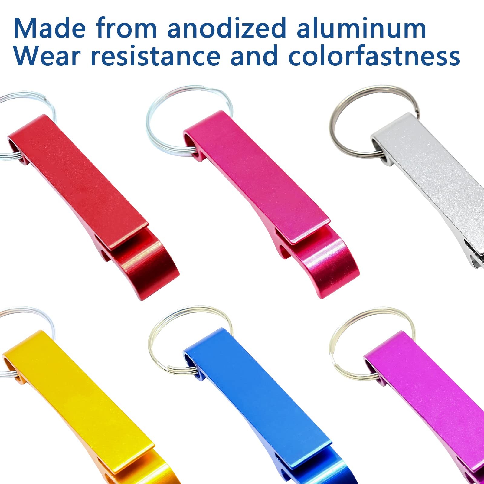 Litoexpe 16Pcs Colorful Beer Bottle Openers Premium Metal Keychain