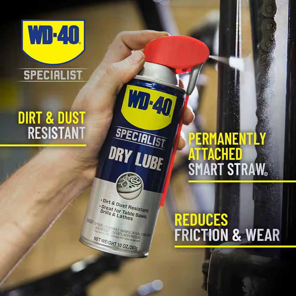 WD-40 Specialist Dirt & Dust Resistant Dry Lube PTFE Spray , 10 OZ